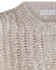 Brunello Cucinelli Brunello Cucinelli Natural Knitted Crewneck Vest
