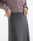 Brunello Cucinelli Brunello Cucinelli Midi skirt in double cashmere knit