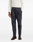 Brunello Cucinelli Brunello Cucinelli Drawstring-waistband wool tapered trousers