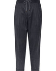 Brunello Cucinelli Brunello Cucinelli Drawstring-waistband wool tapered trousers