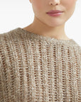 Brunello Cucinelli Brunello Cucinelli Dazzling Rib sweater in Soft wool, cashmere and mohair