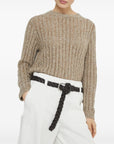 Brunello Cucinelli Brunello Cucinelli Dazzling Rib sweater in Soft wool, cashmere and mohair