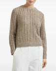 Brunello Cucinelli Brunello Cucinelli Dazzling Rib sweater in Soft wool, cashmere and mohair