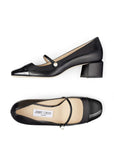 Jimmy Choo Jimmy Choo Elisa 45 Nappa and Patent Leather Pumps