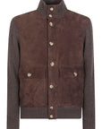 Brunello Cucinelli Brunello Cucinelli Suede and cashmere blouson jacket