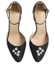 Valentino Garavani Valentino Garavani Hi Dolly Pumps In Fabric With Floral Embroidery 105mm