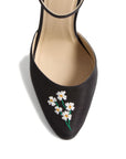 Valentino Garavani Valentino Garavani Hi Dolly Pumps In Fabric With Floral Embroidery 105mm