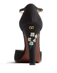 Valentino Garavani Valentino Garavani Hi Dolly Pumps In Fabric With Floral Embroidery 105mm
