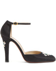 Valentino Garavani Valentino Garavani Hi Dolly Pumps In Fabric With Floral Embroidery 105mm
