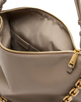 Emporio Armani Emporio Armani Medium leather hobo bag with chain