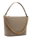 Emporio Armani Emporio Armani Medium leather hobo bag with chain