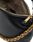 Emporio Armani Emporio Armani Medium leather hobo bag with chain