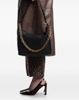 Emporio Armani Emporio Armani Medium leather hobo bag with chain