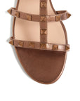 Valentino Garavani Valentino Garavani Rockstud Low Slide Sandal in Laminated Nappa Leather