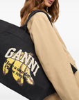 Ganni Ganni Organic cotton XXL tote bag