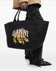 Ganni Ganni Organic cotton XXL tote bag