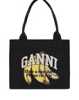 Ganni Ganni Organic cotton large tote bag