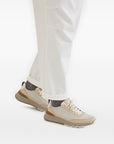 Brunello Cucinelli Brunello Cucinelli Washed suede and semi-polished calfskin runners