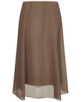 Brunello Cucinelli Brunello Cucinelli Stitching-detail A-line midi skirt