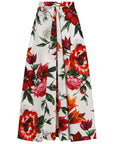 Dolce & Gabbana Dolce & Gabbana Flower-print pleated poplin skirt