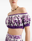Dolce & Gabbana Dolce & Gabbana Maiolica print cotton top
