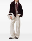 Brunello Cucinelli Brunello Cucinelli Stretch dyed denim loose barrel trousers with monili