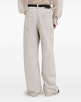 Brunello Cucinelli Brunello Cucinelli Stretch dyed denim loose barrel trousers with monili