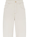 Brunello Cucinelli Brunello Cucinelli Stretch dyed denim loose barrel trousers with monili