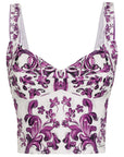 Dolce & Gabbana Dolce & Gabbana Maiolica print bustier top
