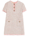 Valentino Valentino Short Dress in Embroidered Ribbon Tweed