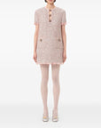 Valentino Valentino Short Dress in Embroidered Ribbon Tweed