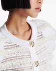 Balmain Balmain Long-sleeved tweed-effect knit cardigan