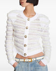 Balmain Balmain Long-sleeved tweed-effect knit cardigan