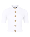 Balmain Balmain Ribbed buttoned top