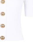 Balmain Balmain Ribbed buttoned top