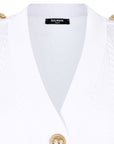 Balmain Balmain Button-Trim Cable-Knit Cardigan