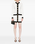 Balmain Balmain Button-embellished ribbed-knit mini skirt