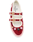 Valentino Garavani Valentino Garavani Jewel-embellished buckle sneakers