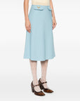Valentino Valentino V-detail A-line midi skirt