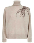 Brunello Cucinelli Brunello Cucinelli Roll-neck embroidered sweater