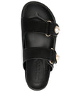 Jimmy Choo Jimmy Choo Fayence Sandal Low leather sandals with pearls