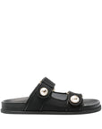 Jimmy Choo Jimmy Choo Fayence Sandal Low leather sandals with pearls