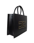 Elisabetta Franchi Elisabetta Franchi Logo-plaque leather tote bag