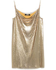 Versace Versace Metallic mesh mini dress with slip