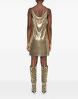 Versace Versace Metallic mesh mini dress with slip