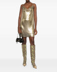 Versace Versace Metallic mesh mini dress with slip
