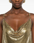 Versace Versace Metallic mesh mini dress with slip