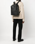Emporio Armani Emporio Armani Backpack in regenerated saffiano leather with ASV eagle plaque
