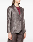 Brunello Cucinelli Brunello Cucinelli Metallic single-breasted blazer