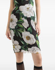 Dolce & Gabbana Dolce & Gabbana Gardenia-print chiffon midi dress